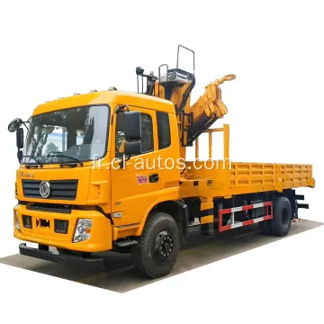 Dongfeng main droite 4x2 6 roues camion de chargement avec grue pliante montée à 8 tonnes